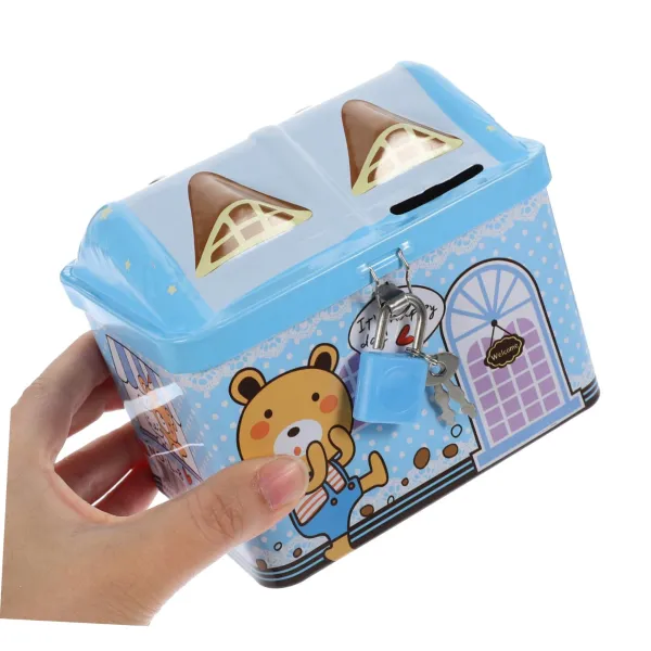 Children Cartoon Saving Small Coin Bank